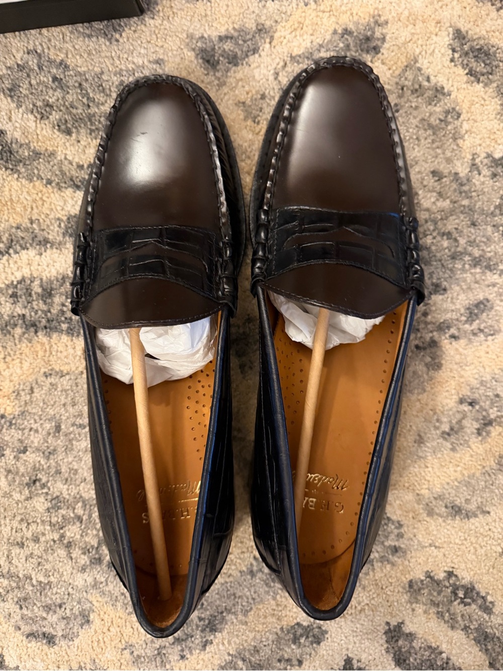 G.H. Bass & Co. Dark Brown Leather Penny Loafers